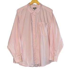 Style & Co Pastel Pink Button Up Shirt Women's 3X Relaxed Lightweight Breathable